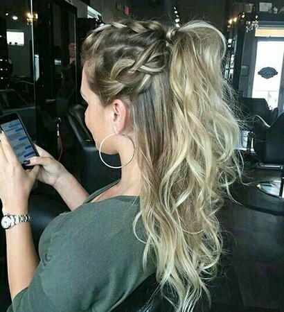 braid, outfit and hair