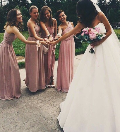 weddingdress, girls and flowers