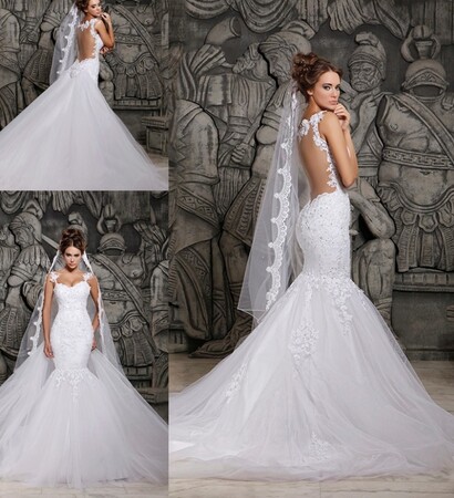 wedding dress satin, backless and sweetheart
