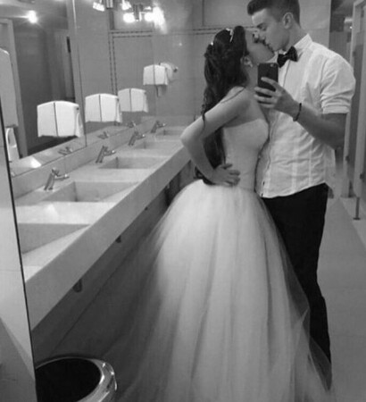groom, white dress and couple goals