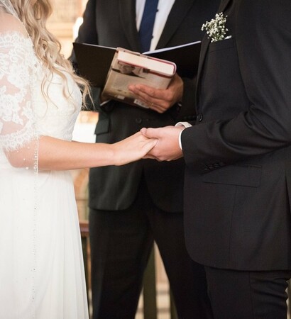 man, holding hands and woman