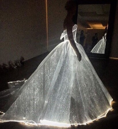 dress, glow and wedding dress