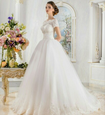 wedding ballgown, lace sleeves and beautiful wedding dresses