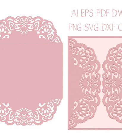 wedding invitation, cricut template and gate-fold card