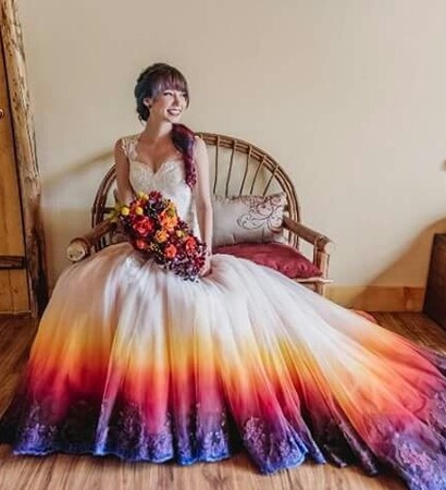 dress, colors and bride