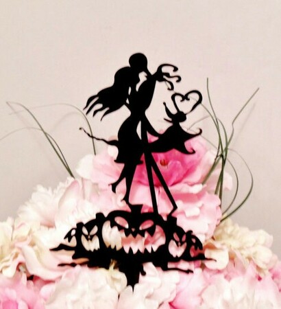 bride, gothic wedding and jack and sally
