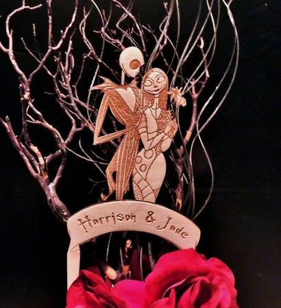 nightmare before christmas, bride and jack and sally