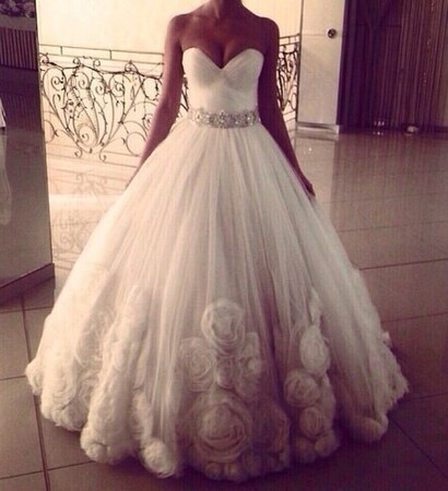 puffy dress, bride and dress