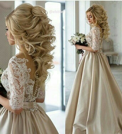 beautiful, hairstyle and dress