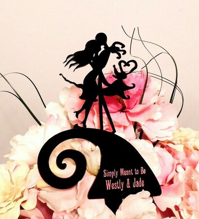 nightmare before christmas, cake topper and wedding cake topper