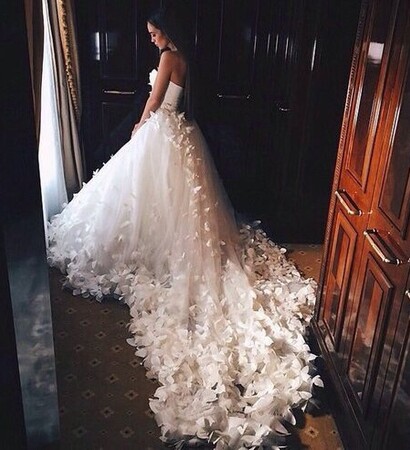 marriage, wedding dress and dress
