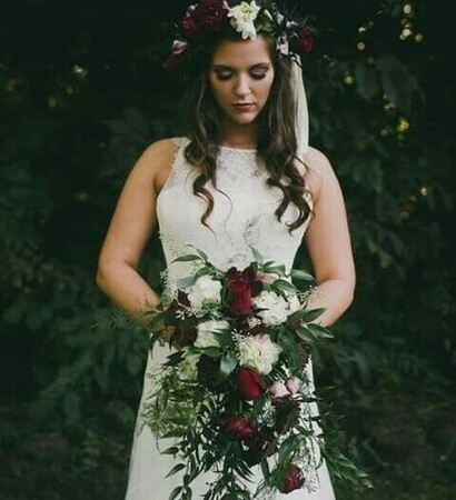 dress, white and flowers