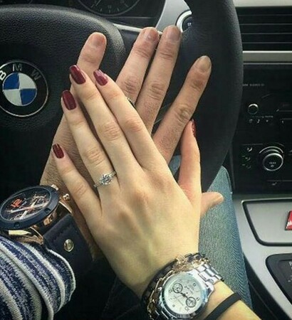 ring, happy and hands