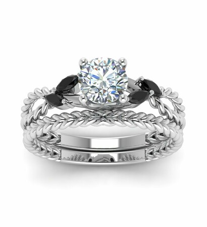 wedding rings for her, black diamond rings and wedding bands