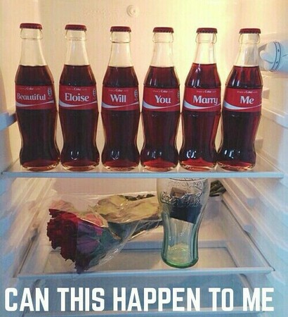 rose, coca cola and propose
