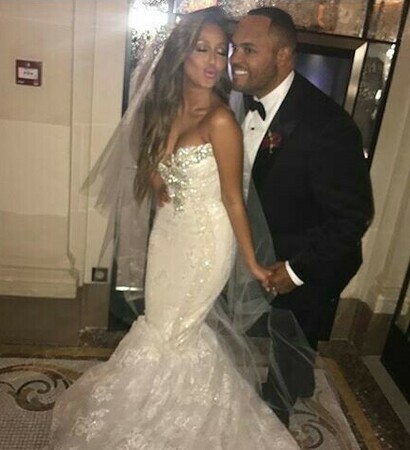 white dress, adrienne bailon and bride