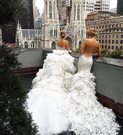 fashion, wedding dress and pretty stylish glam