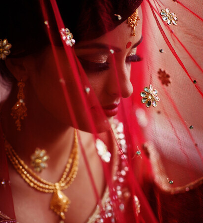 pakistani bride, desi and red