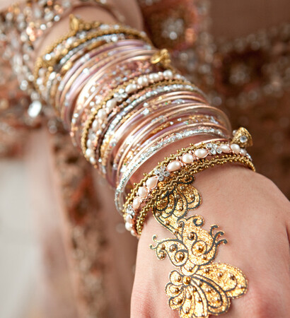 henna, bride and indian