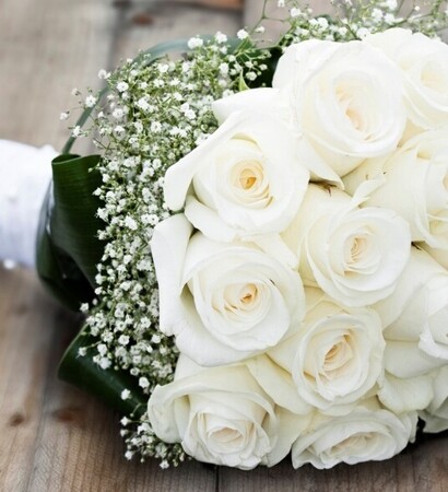 white rose, white and bouquet