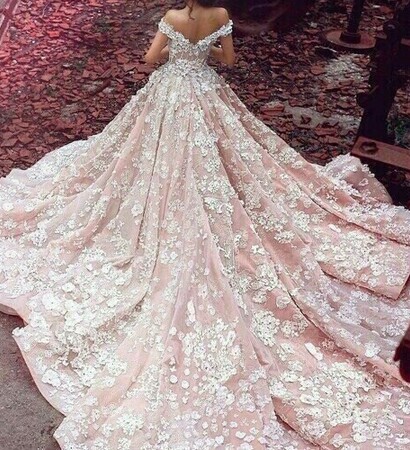 floral, gown and dress