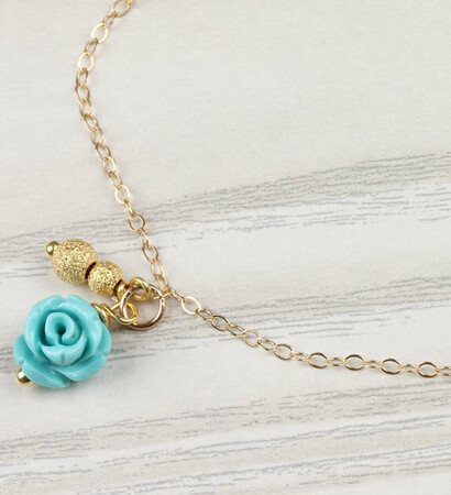 wedding jewelry, 14k gold filled and flower girl gift
