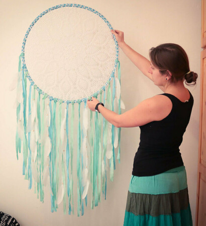 large dream catcher, dreamcatcher and wedding decoration