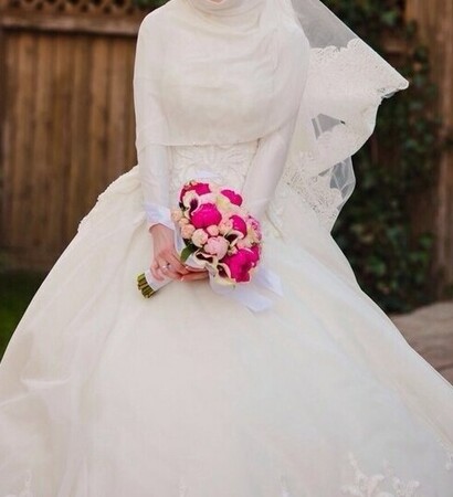 nikah, hijab and flowers
