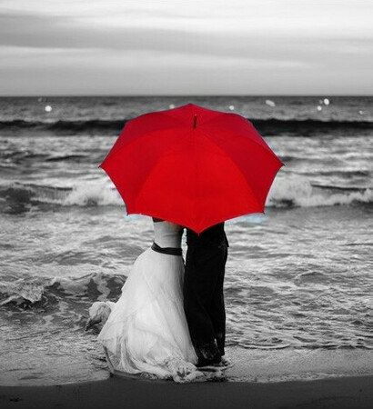 beach, love and red