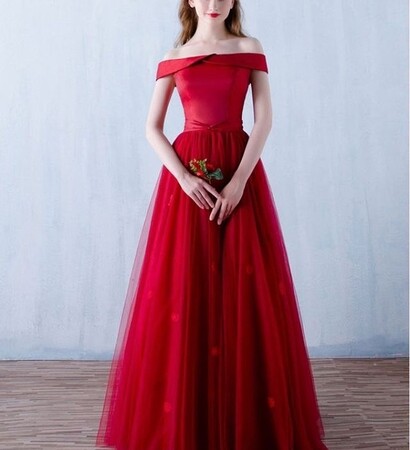 long, red and pretty