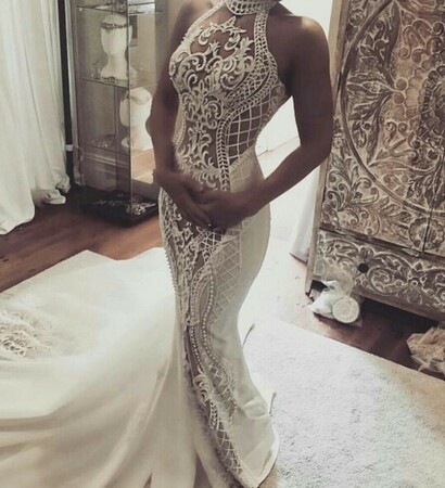 luxury, white and weddingdress