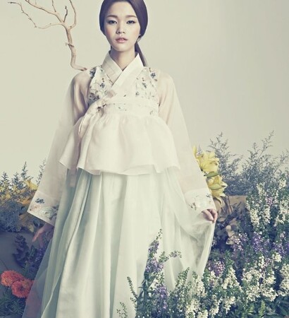 hanbok, dress and flowers
