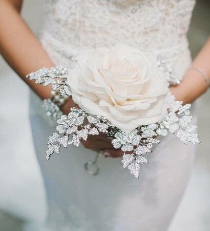 bridal bouquet, flower and bride
