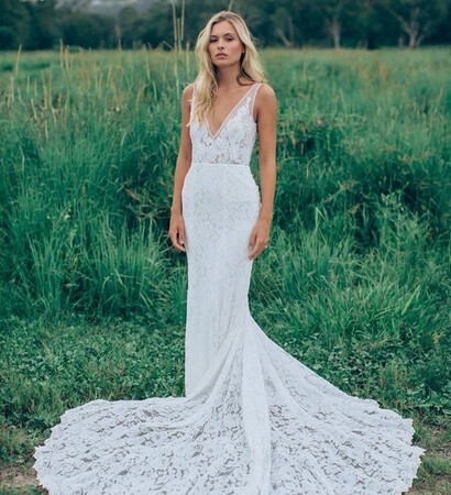 blonde, hair and wedding dress