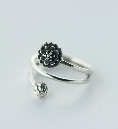 lotus, adjustable and ring