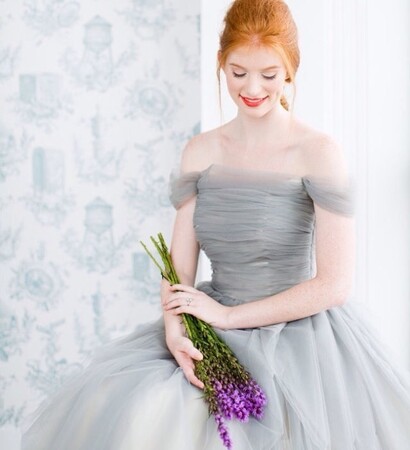 grey, romantic and lavender