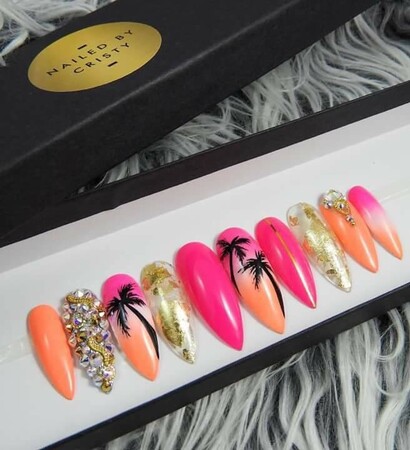 Swarovski, pink and matte