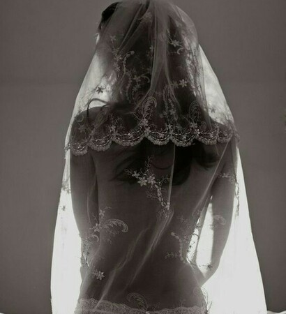 bridal, black+and+white and lace