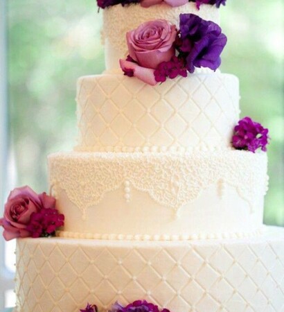 beautiful, purple and white cake