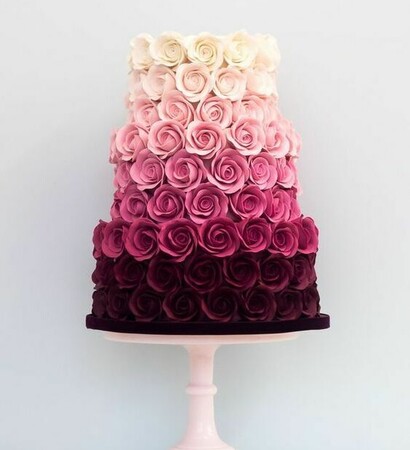 inspiration, roses and wedding cakes