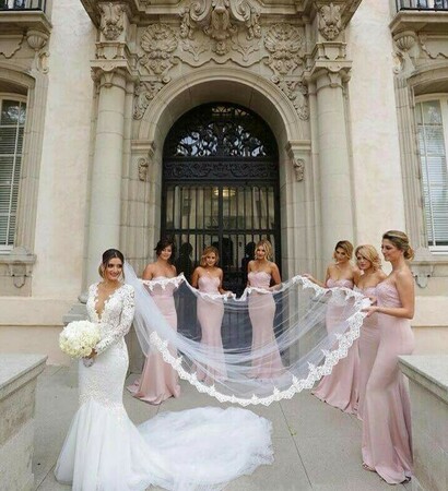 bride, dresses and girls