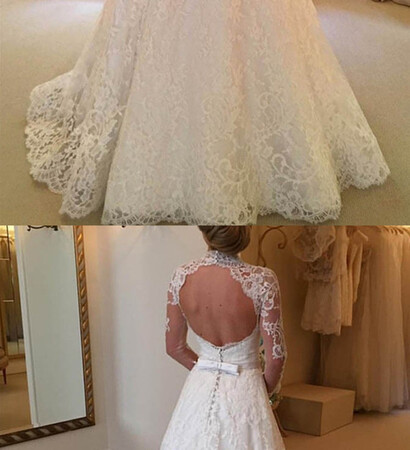 wedding dresses, lace wedding dress and bow knot wedding dress