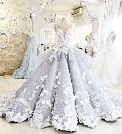 bridal, haute couture and floral embellishment