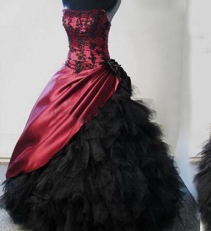 ball gown, vintage and gothic wedding dress