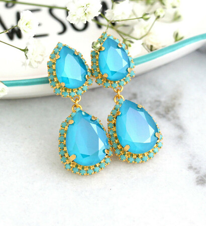 swarovski chandelier, bridal earrings and bling
