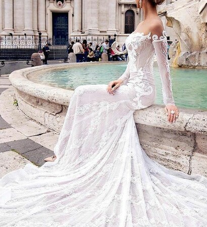 gown, travel and wedding dress