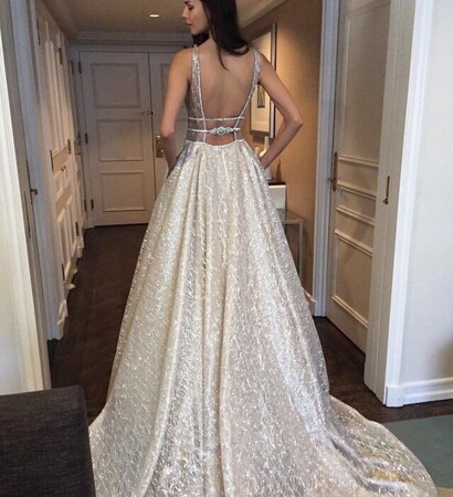 silver, dress and gold