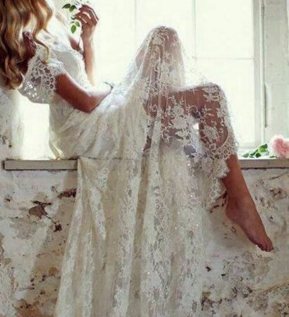 embroidery, window and bridal dress