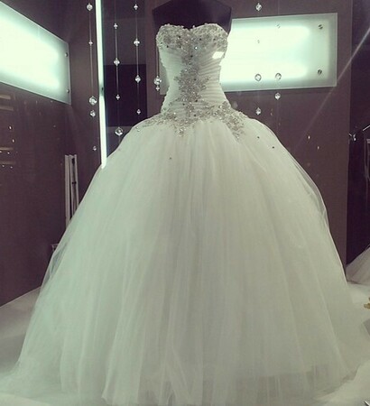dress, white dress and strass
