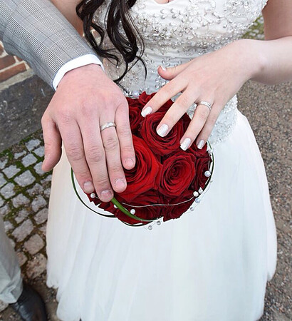 white, bride and weddingdress